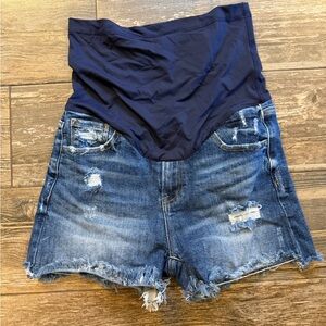 Blue Jean shorts maternity